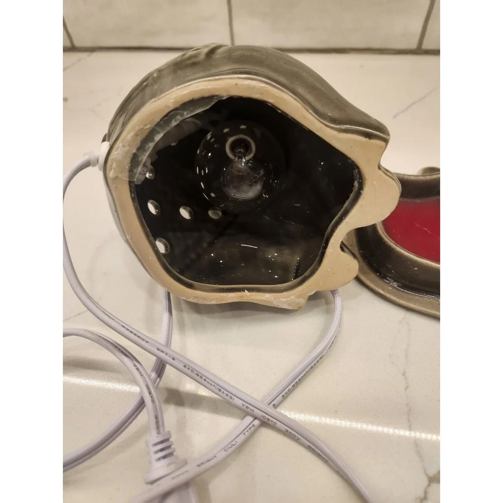 Decorative‎ Elephant With Trunk Up Electric Tart Or Wax Warmer Ceramic Gray